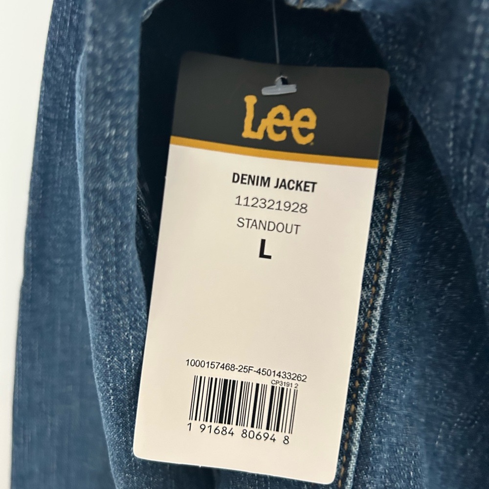 Lee Blue Jean Jacket with Multicolor and Silver Accents - Picture 3 of 4